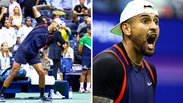 Emotional Nick Kyrgios at US Open 2022.