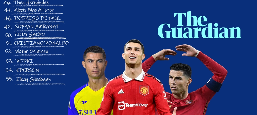 რონალდუ The Guardian-ის სიაში 51-ე ადგილზე დაასახელეს | Setanta Sports