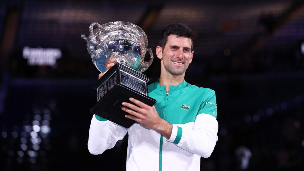 Djokovic celebrates his 9th Australian Open.