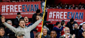 «Свободу Эвану Гершковичу». Фанаты «Арсенала» поддержали арестованного в России журналиста