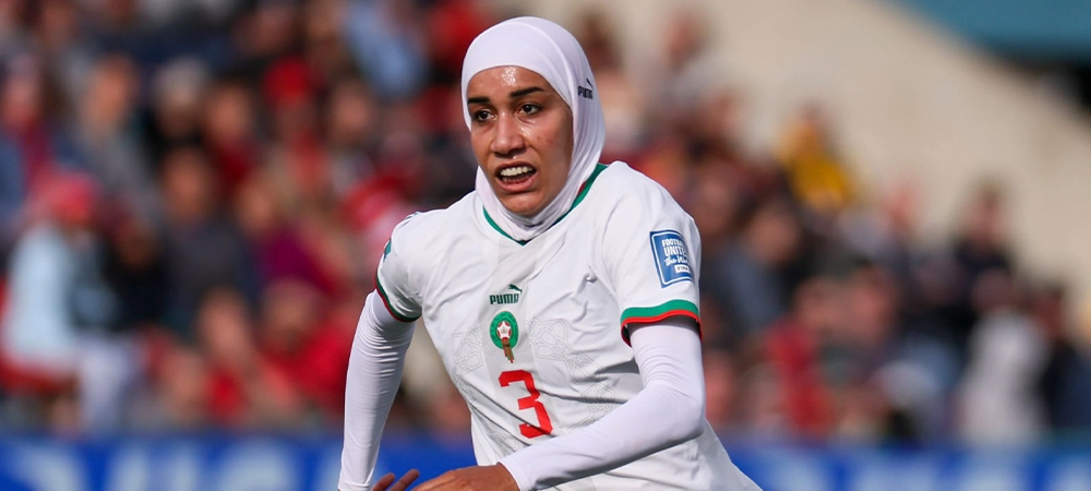 Марокканская футболистка первой сыграла в хиджабе на ЧМ-2023