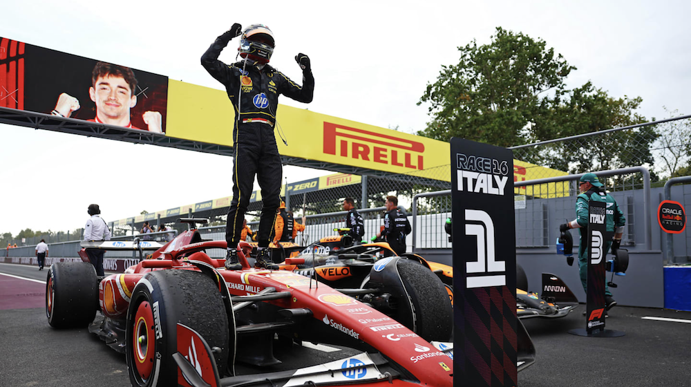 Charles Leclerc won Italian GP