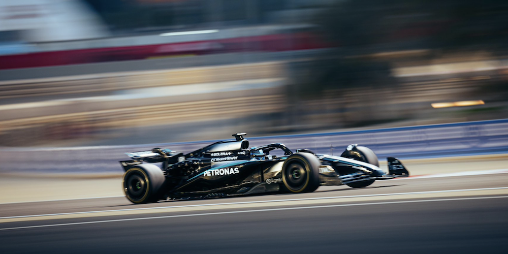 George Russell at F1 Testing