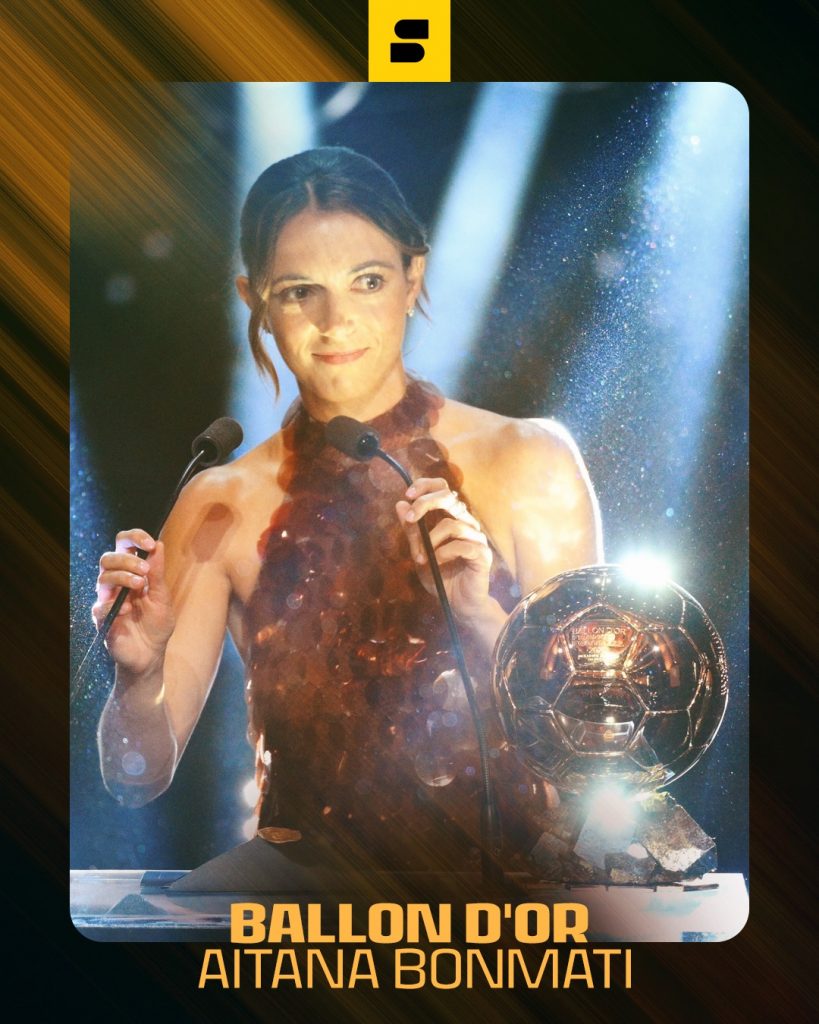 Усман Дембеле завоевал награду лучшего футболиста на церемонии вручения «Золотого мяча» 2025 года. Лучшей женщиной-футболисткой стала Айтана Бонмати. | Setanta Sports