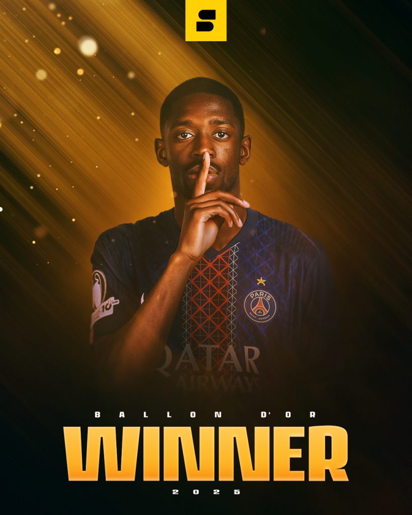 Усман Дембеле завоевал награду лучшего футболиста на церемонии вручения «Золотого мяча» 2025 года. Лучшей женщиной-футболисткой стала Айтана Бонмати. | Setanta Sports